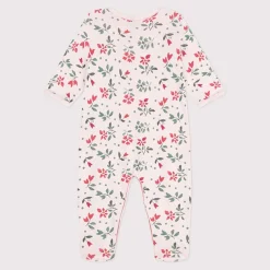Pyjamas*Petit Bateau Pyjama bébé en coton fleuri de Rose fleur