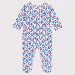 Pyjamas*Petit Bateau Pyjama bébé en coton fleuri 6 mois de Blanc Marshmallow