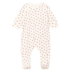 Pyjamas*Petit Bateau Pyjama bébé imprimé en molleton 1 mois de Blanc marshmallow/blanc multico