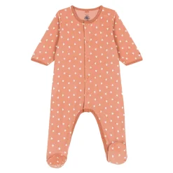 Pyjamas*Petit Bateau Pyjama bébé imprimé en velours de Sienna/marshmallow
