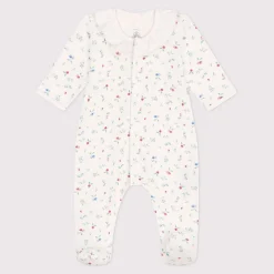 Pyjamas|Pyjamas*Petit Bateau Pyjama en coton à col fleuri de