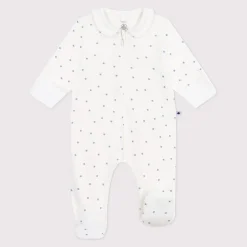 Pyjamas*Petit Bateau Pyjama en coton à col imprimé étoiles de Marshmallow / Alaska