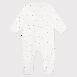 Pyjamas*Petit Bateau Pyjama en coton à col imprimé étoiles de Marshmallow / Alaska