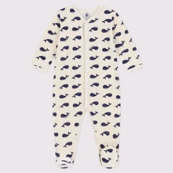Pyjamas|Pyjamas*Petit Bateau Pyjama en velours de Baleines marinées