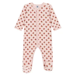 Pyjamas*Petit Bateau Pyjama fleurs en velours 24 mois de Rose saline/blanc multico