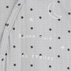 Prématuré|Pyjamas*P'tit bisou Pyjama ouverture avant Lapin Câlin de Gris