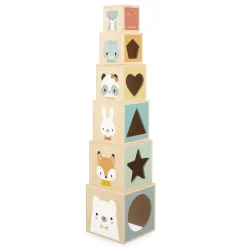 Jouets En Bois|Jeux De Formes*Janod Pyramide 6 cubes Pure de