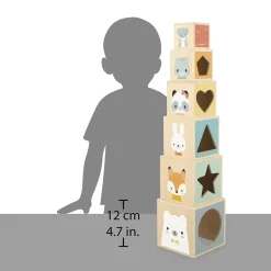 Jouets En Bois|Jeux De Formes*Janod Pyramide 6 cubes Pure de