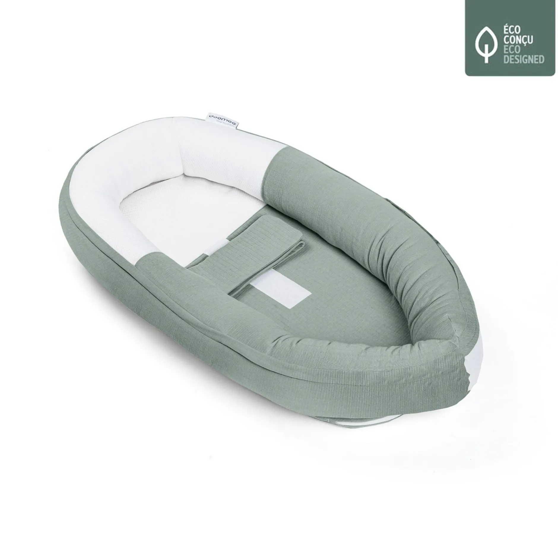 Cales-Bébé*Babymoov Réducteur nouveau-né doomoo Cocoon de Tetra jersey green
