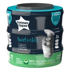 Recharges*Tommee Tippee Recharges Twist & Click pour poubelles à couches x3 de