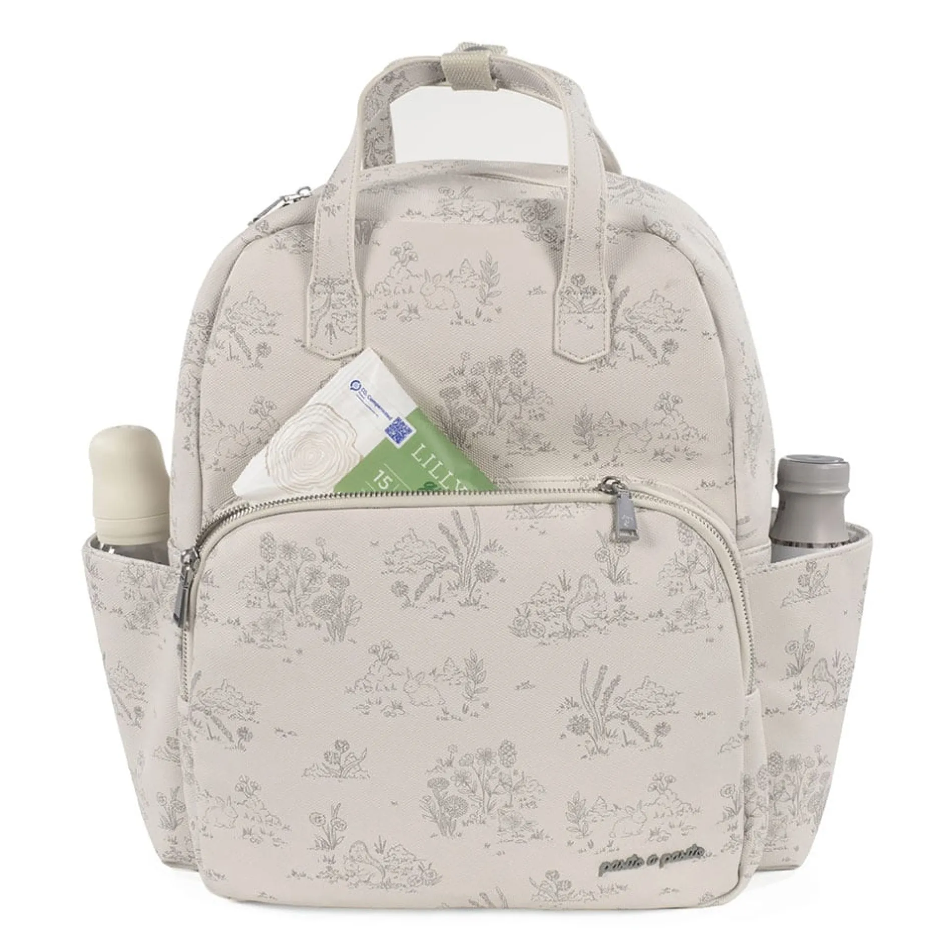 Tout Pour Vos Balades|Sacs À Langer*pasito a pasito Sac à dos imprimé toile de jouy de Cream