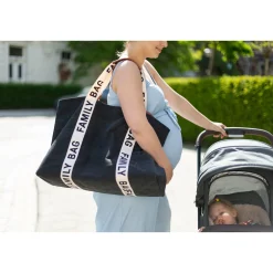 Sacs À Langer|Tout Pour Vos Balades*Childhome Sac à langer Family Bag Signature de Noir