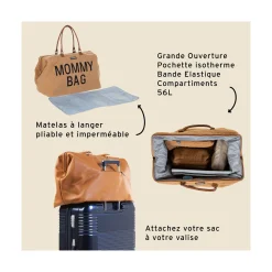 Sacs À Langer|Tout Pour Vos Balades*Childhome Sac à langer Mommy Bag de Teddy brun