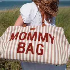 Sacs À Langer|Tout Pour Vos Balades*Childhome Sac à langer Mommy Bag de Rayures Terra