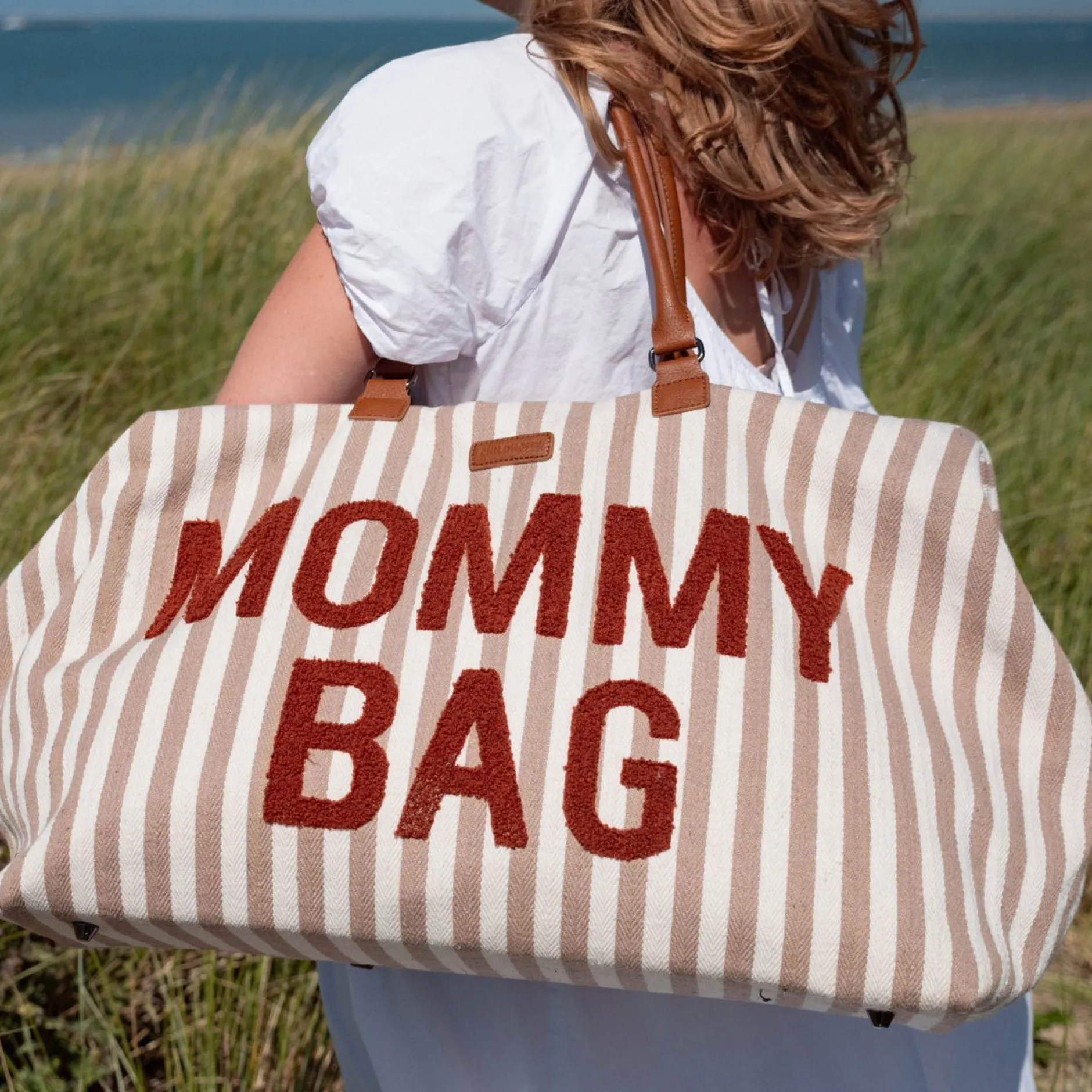 Sacs À Langer|Tout Pour Vos Balades*Childhome Sac à langer Mommy Bag de Rayures Terra