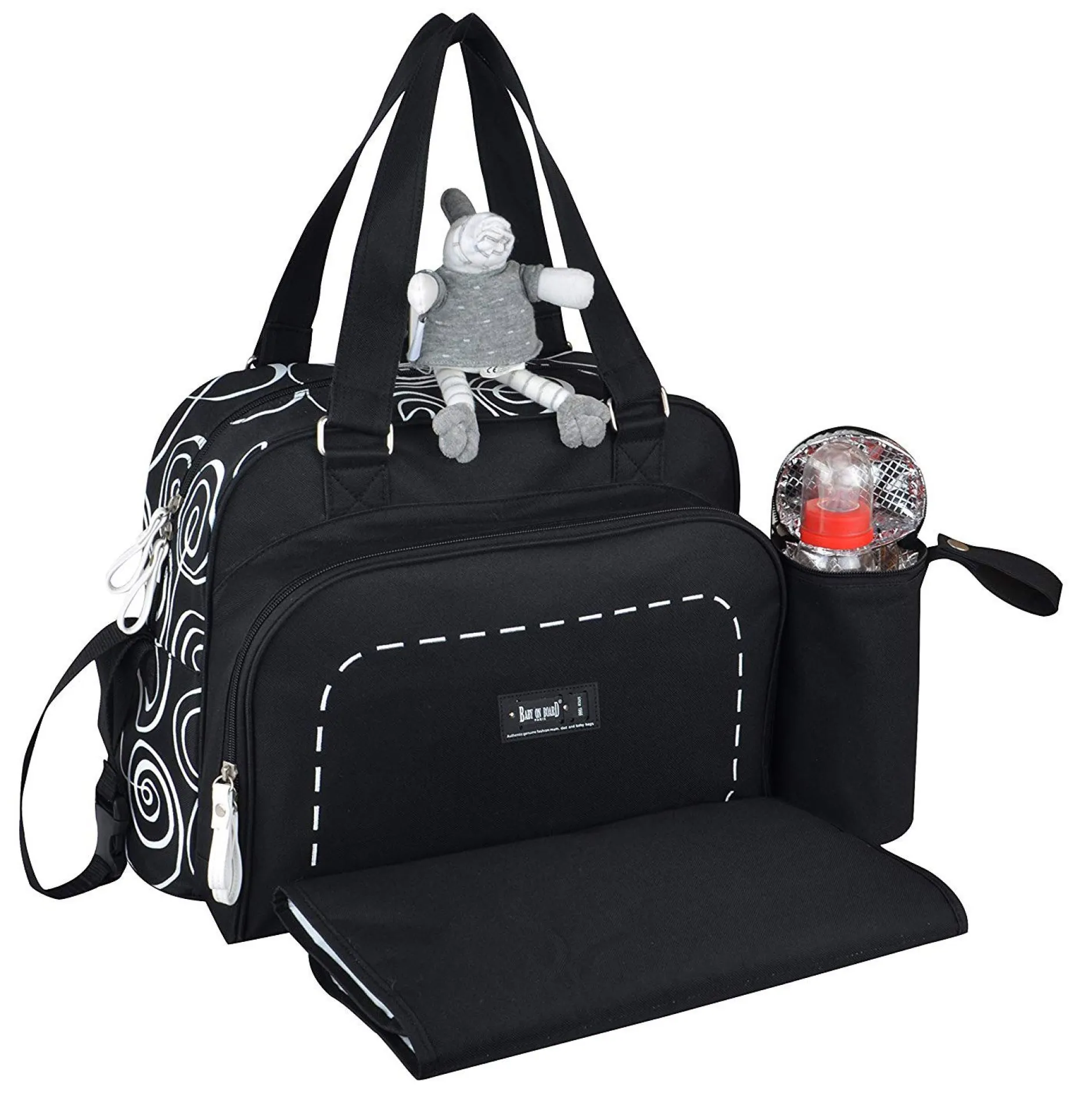 Tout Pour Vos Balades|Sacs À Langer*Baby On Board Sac à langer Simply de Swirl noir