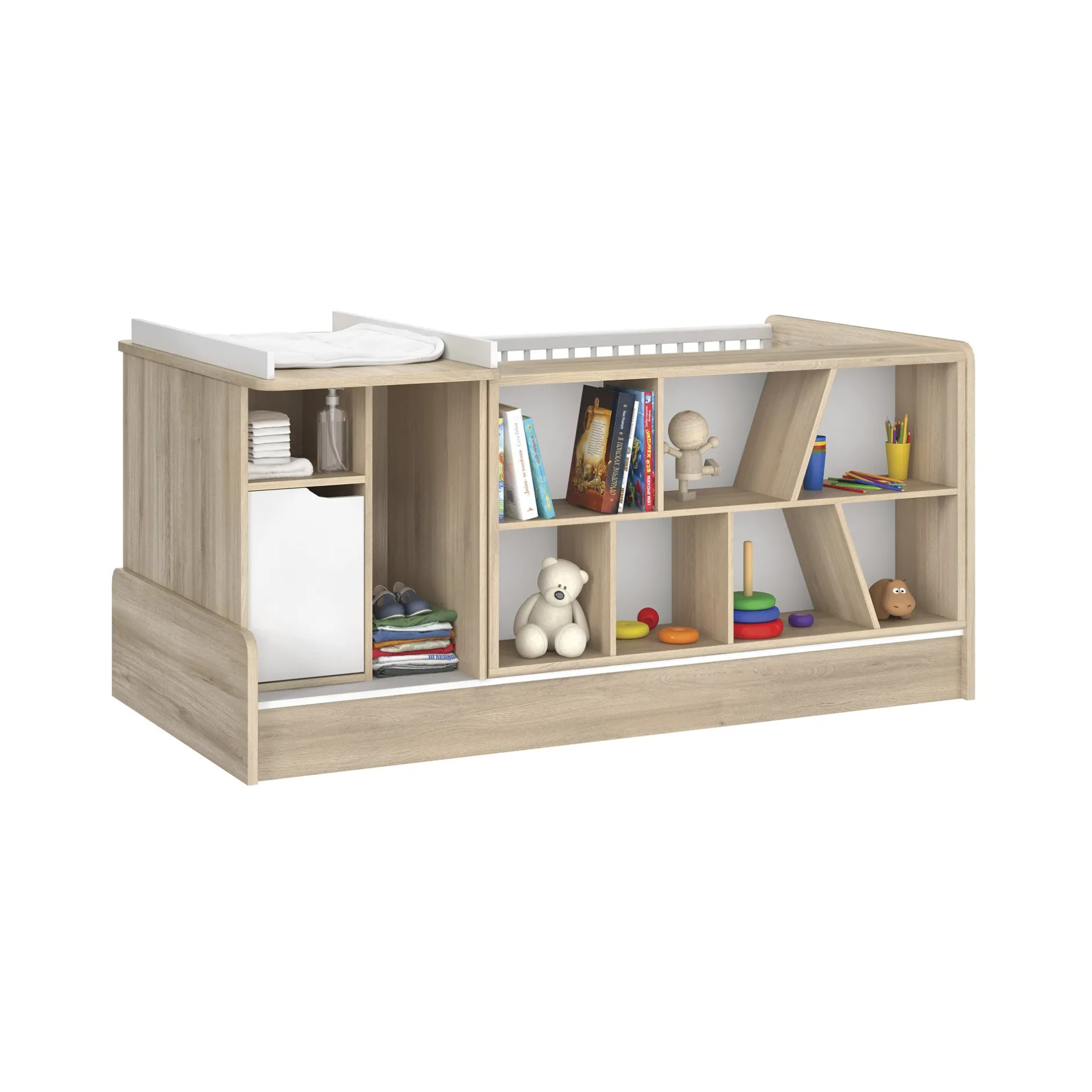 Ensembles Évolutifs*Galipette Sacha lit compact bébé 70x140 de Chêne