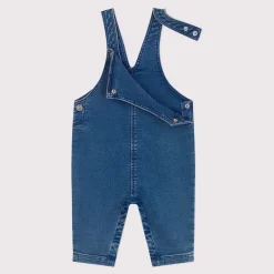 Combinaisons, Salopettes|Combinaisons, Salopettes*Petit Bateau Salopette bébé en jean élasthanne jambes longues de Bleu délavé