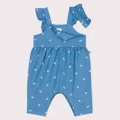 Combinaisons, Salopettes*Petit Bateau Salopette en coton jambes longues brodée de fleurs de Alaska