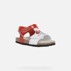 Chaussures Garçon|Chaussures Fille*Geox Respira Sandales Chalki 21 de Minnie rouge Et Blanc