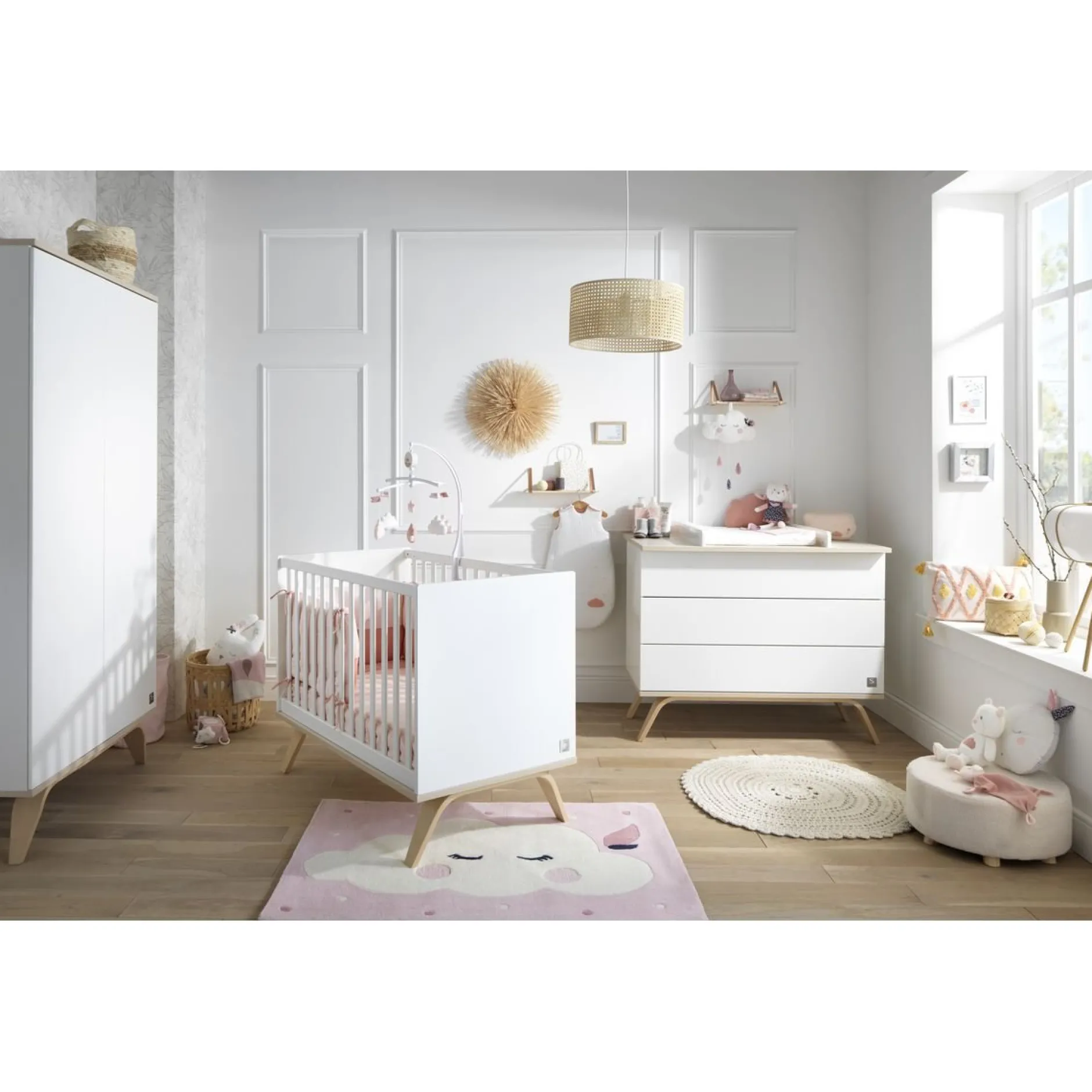Armoires 2 Portes*Sauthon Baby's Sweet Home Serena armoire 2 portes de Blanc