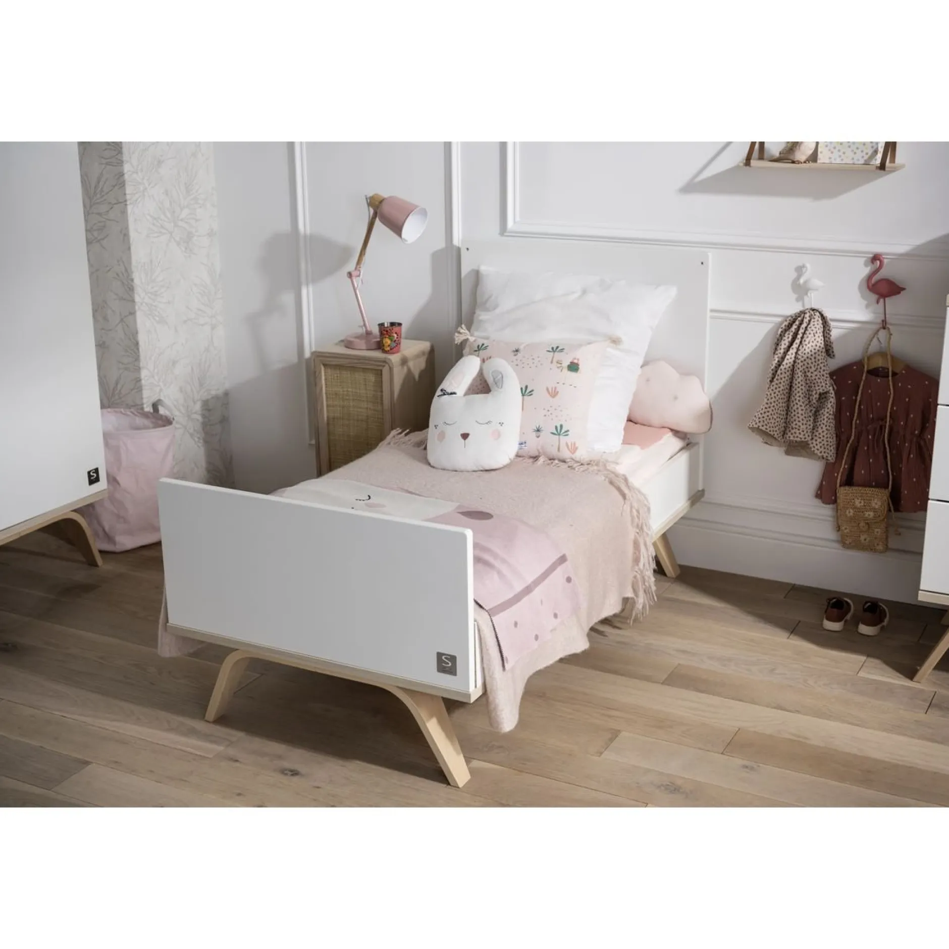 Lits 70X140 Évolutifs*Sauthon Baby's Sweet Home Serena Little big bed 70x140 de Blanc
