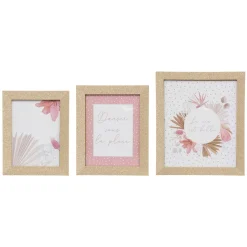 Cadres Photos*Atmosphera Set de 3 cadres photos de Doré