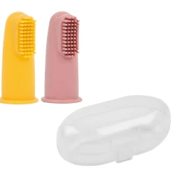 Brosses À Dents*Nattou Set de Brosses à Dents 2 Pièces Silicone de Rose
