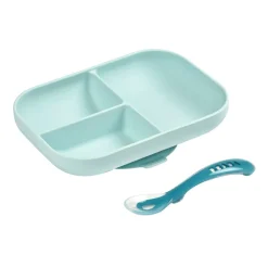 Coffrets|Assiettes*Béaba Set repas silicone de Bleu