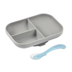Coffrets|Assiettes*Béaba Set repas silicone de Gris