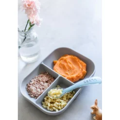 Coffrets|Assiettes*Béaba Set repas silicone de Gris