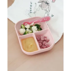 Coffrets|Assiettes*Béaba Set repas silicone de Rose