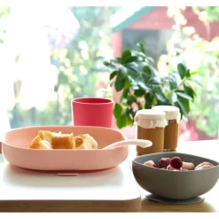 Coffrets|Assiettes*Béaba Set Vaisselle Silicone 4 pièces de Pink