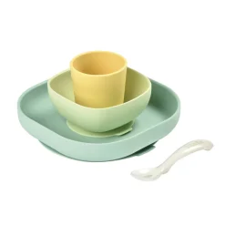 Coffrets|Assiettes*Béaba Set Vaisselle Silicone 4 pièces de Yellow