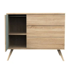 Commodes*Sauthon Baby's Sweet Home Seventies Commode de Chêne doré Sauge