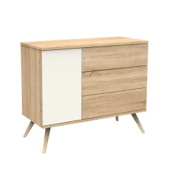 Commodes*Sauthon Baby's Sweet Home Seventies Commode de Chêne doré Vanille