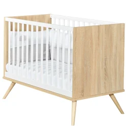Lits 60X120 Non Évolutifs*Sauthon Baby's Sweet Home Seventies lit 60x120 de Chêne doré