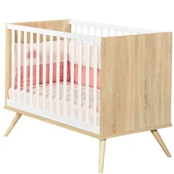 Lits 60X120 Non Évolutifs*Sauthon Baby's Sweet Home Seventies lit 60x120 de Chêne doré