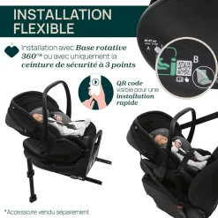 Tout Pour Vos Trajets|Sièges Auto De 0 À 15 Mois*Chicco Siège auto First-Seat Recline i-Size de Black satin