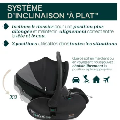 Tout Pour Vos Trajets|Sièges Auto De 0 À 15 Mois*Chicco Siège auto First-Seat Recline i-Size de Black satin