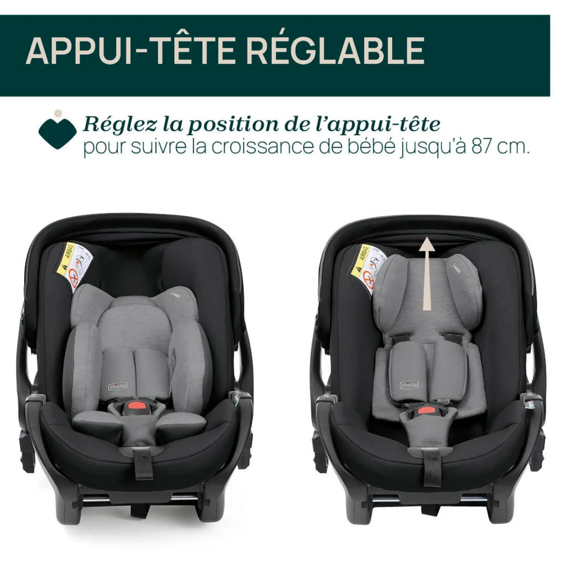 Tout Pour Vos Trajets|Sièges Auto De 0 À 15 Mois*Chicco Siège auto First-Seat Recline i-Size de Black satin