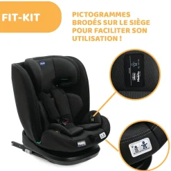 Siège Auto Évolutif De 15 Mois À 10-12 Ans|Siège Auto Avec Top Tether*Chicco Siège-auto mokita i-Size de Black