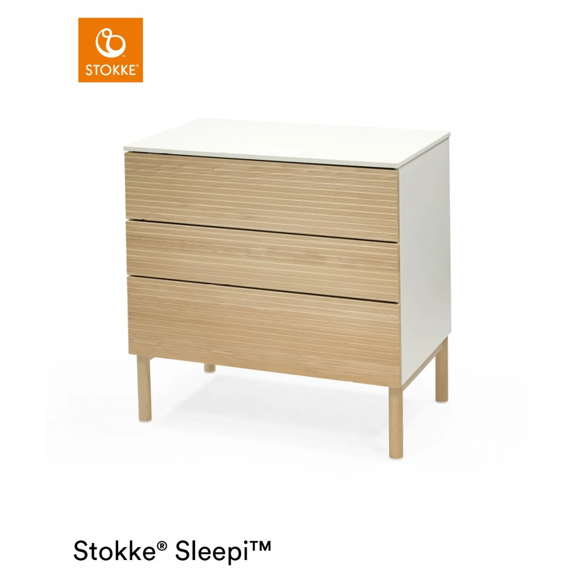 Commodes*Stokke® Sleepi Caisson + Pieds Commode de Natural