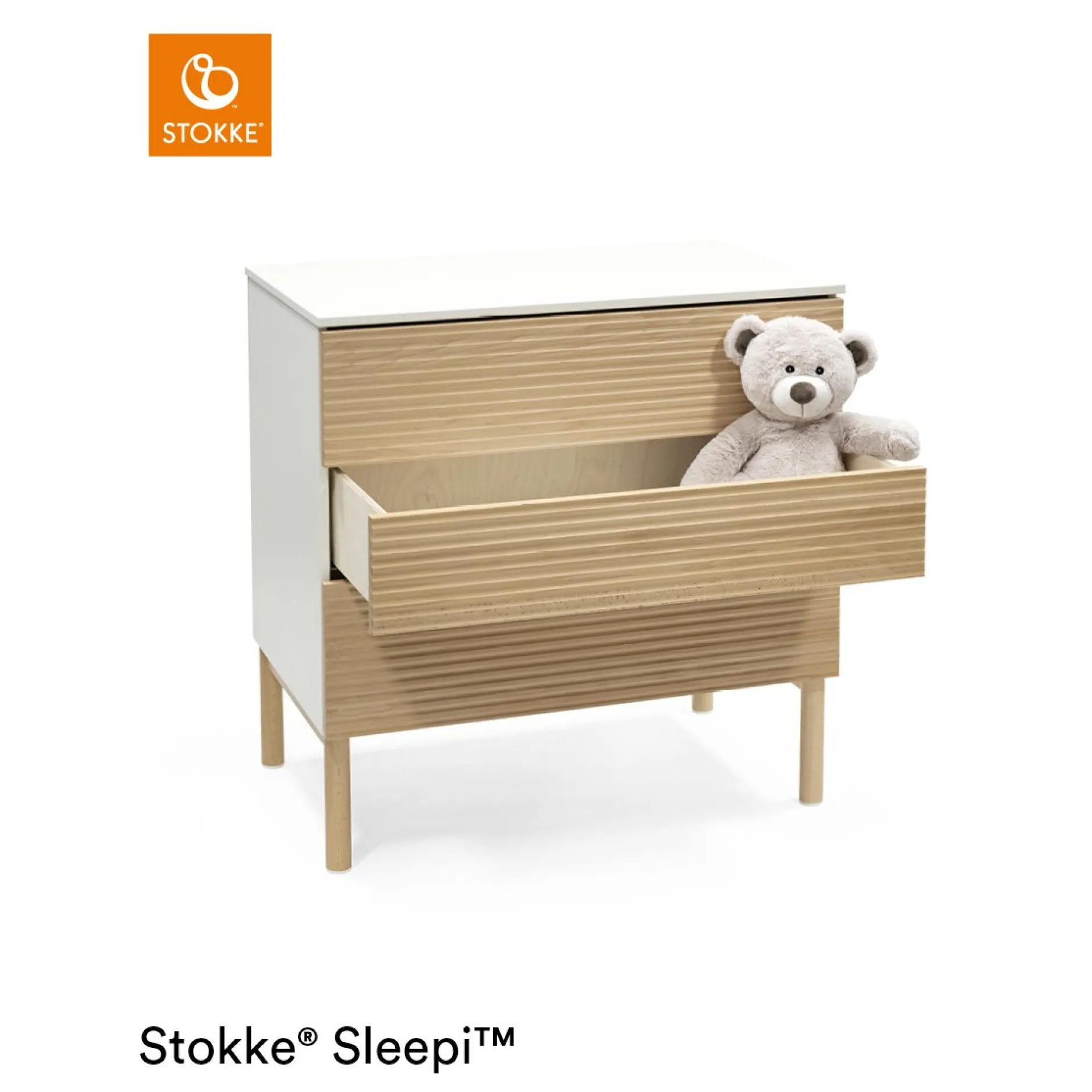 Commodes*Stokke® Sleepi Caisson + Pieds Commode de Natural