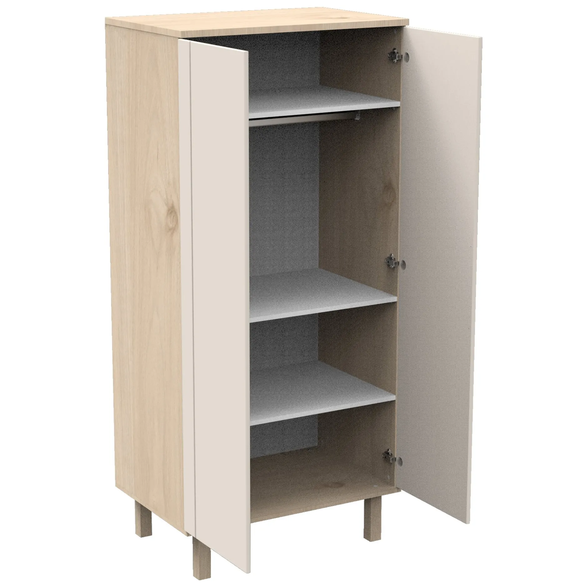 Armoires 2 Portes*Sauthon Baby's Sweet Home Solène Armoire 2 portes de Beige cendré