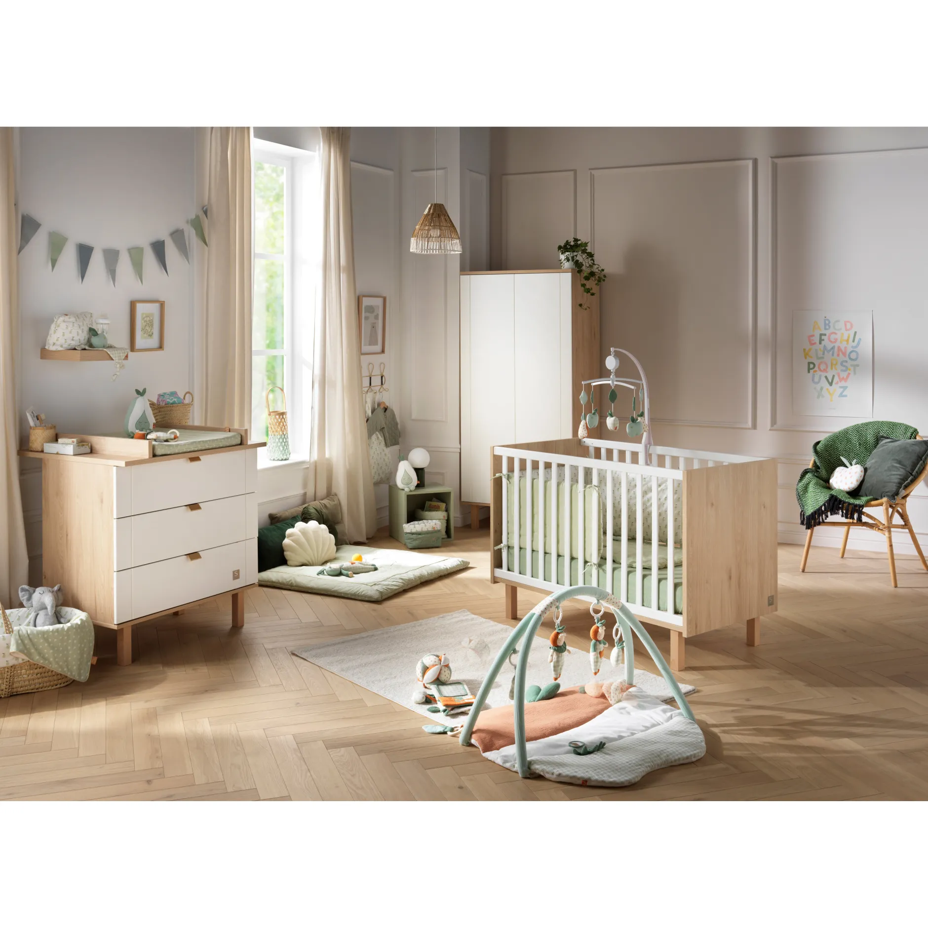 Commodes*Sauthon Baby's Sweet Home Solène Commode 3 tiroirs de Blanc