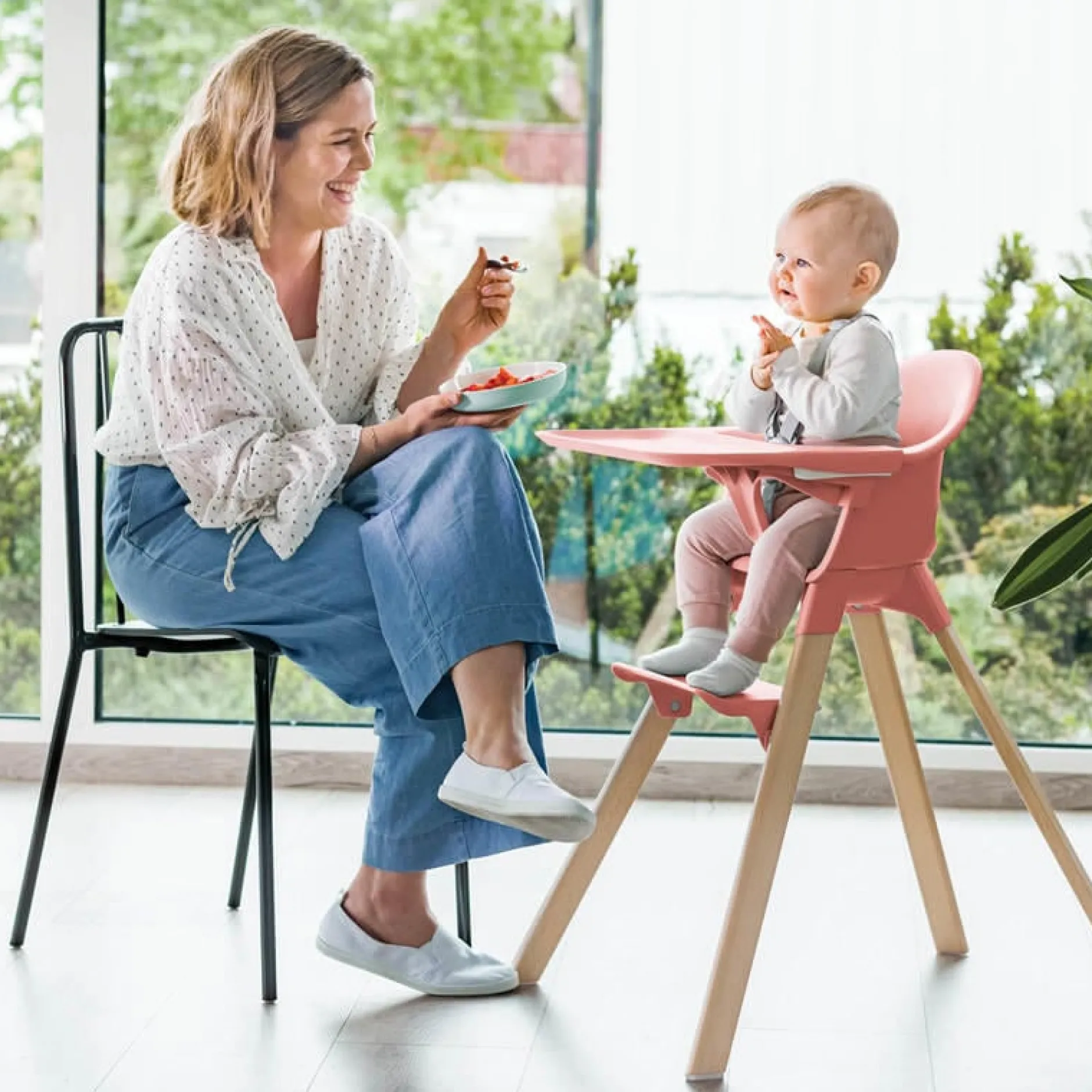Chaises Hautes Évolutives*Stokke® Clikk™ chaise haute de Black Natural