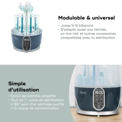 Stérilisateurs*Babymoov Stérilisateur Turbo Pure - Sèche-Biberons de