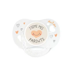 Sucettes*Luc et Léa Sucette Anatomique avec anneau 18 mois + de J'aime mes parents
