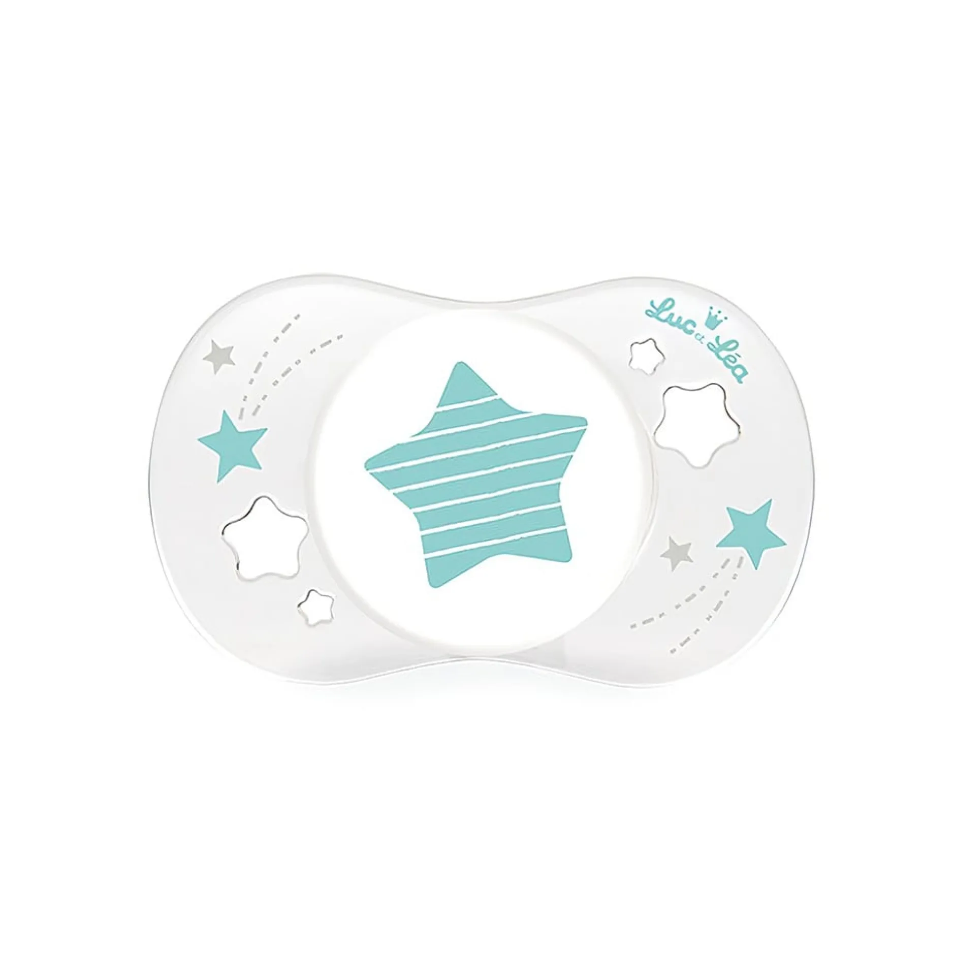 Sucettes*Luc et Léa Sucette nouveau-né symétrique en silicone 0-2 mois de Bleu